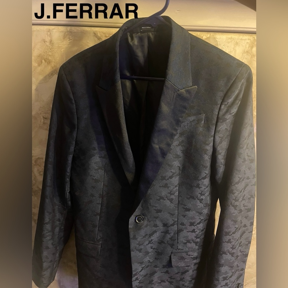 J.FERRAR Blue Patterned Blazer